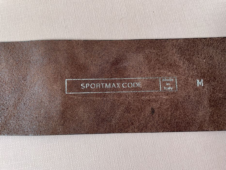 Широкий кожаный пояс, ремень sportmax
