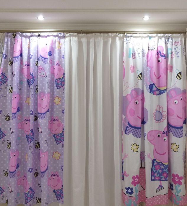 Комплект 2 шторы и тюль размер 196×128см.