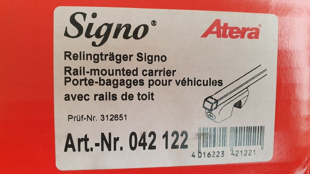 Bagaznik dachowy na relingi atera