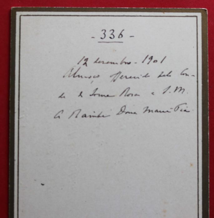 Marcador mesa c/menu Legação de Portugal Paris 1901  (Reserva CF)