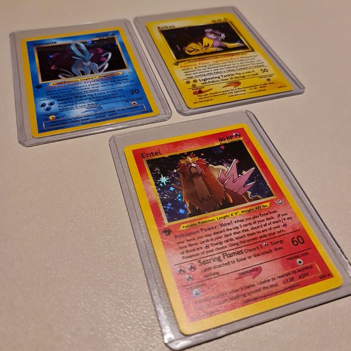 Conjunto de 3 Cartas Pokémon Lendários