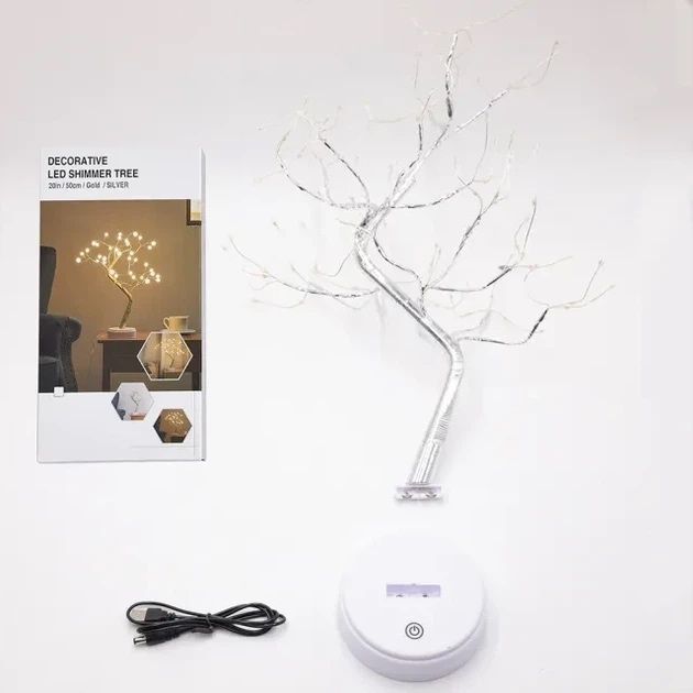 Настільний світильник DIY дерево гірлянда настольный лампа ночник