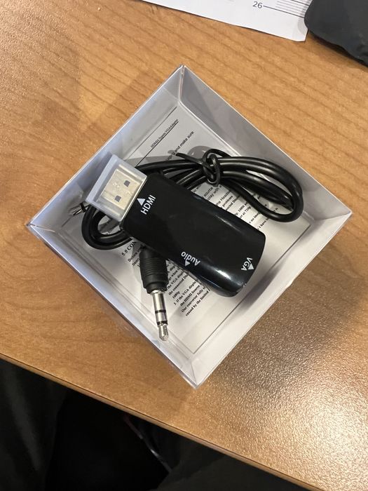 Adaptador HdmI-VGA com aurdio