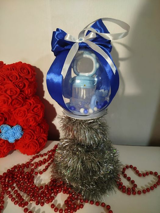 Новогодние ёлочные ПОДАРКИ: фотошар , шар сюрприз,именные,детские шары