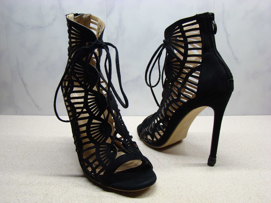 DeeZee sandałki na wysokim obcasie R.41 – eleganckie ażurowe szpilki