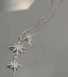 Colar de prata seis estrelas