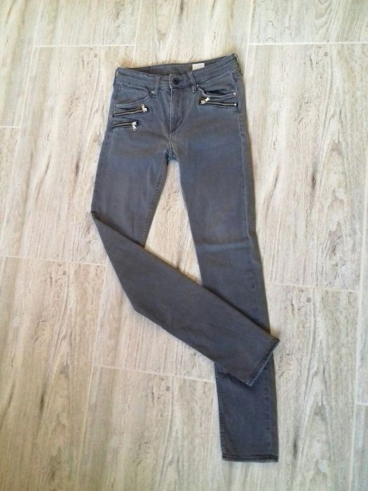 H&M Spodnie jeansy elastyczne gumowane dżinsy xs xxs