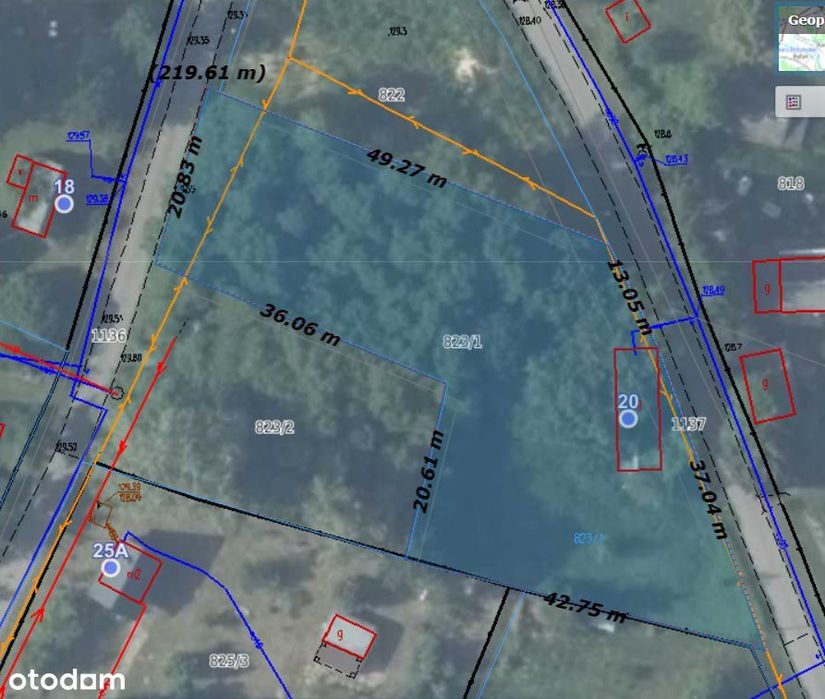 Działka budowlana 1942 m², wydane WZ na dwa domy, nad Wisłą, Gniazdków - Widok 2