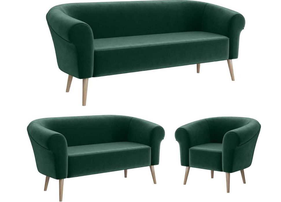 Sofa tapicerowana dwuosobowa do salonu na nóżkach skandynawska ESPER