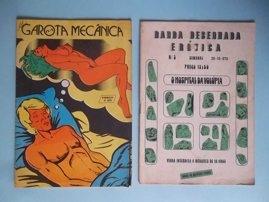 BD erótica para adultos, anos 70. Várias coleções, ver fotos.