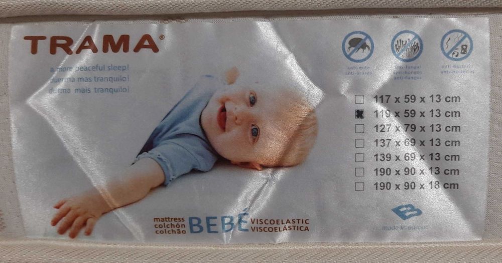 Cama grades TRAMA criança c/colchão viscoelástico