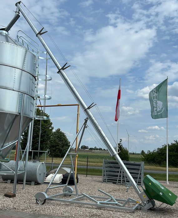 Żmijka Załadunkowa Z Koszem Przenośnik Podajnik Ślimakowy Do Zboża Żmijka Żmijki Żbożowe NOWE Producent