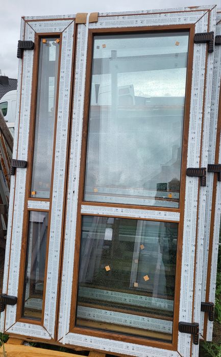 Drzwi zewnętrzne sklep biuro dom 100 x 210 złoty dąb