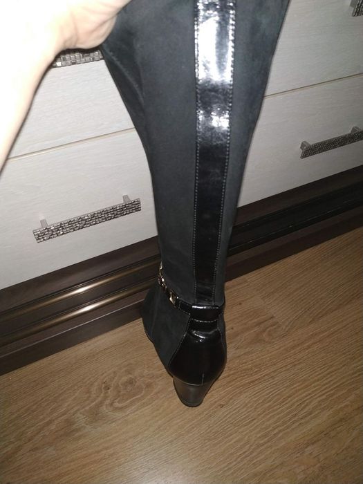 Зимние сапоги из натуральной замши