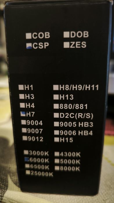 Conjunto Led H7  CSP 6000K novas