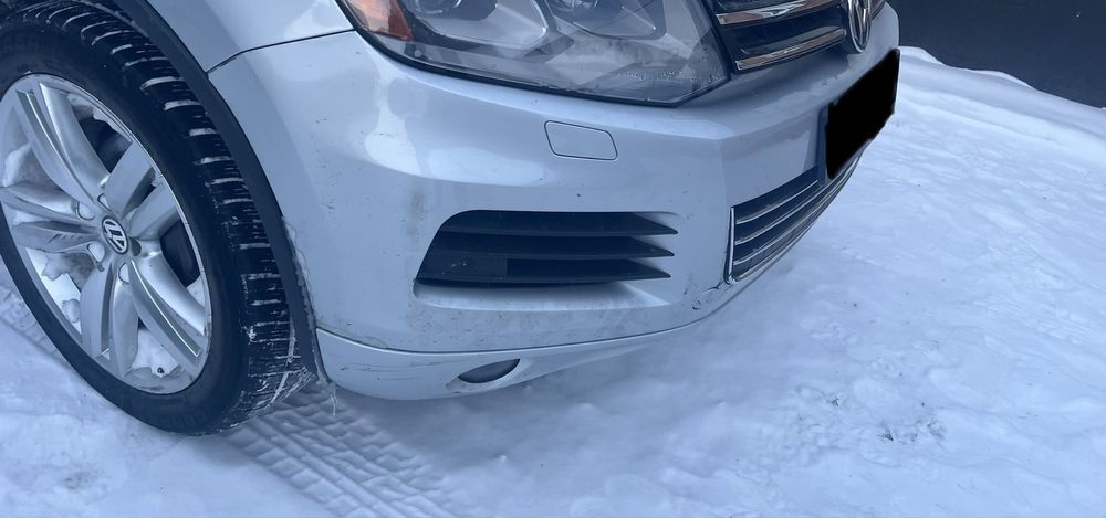 Vw touareg nf бампер передній верхня частина колір LX7W
