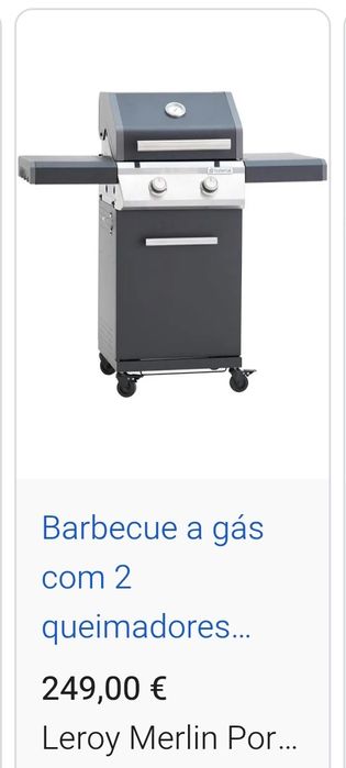 Grelhador Barbecue a gás com 2 queimadores
115x53X115 cm Naterial Kenton Il