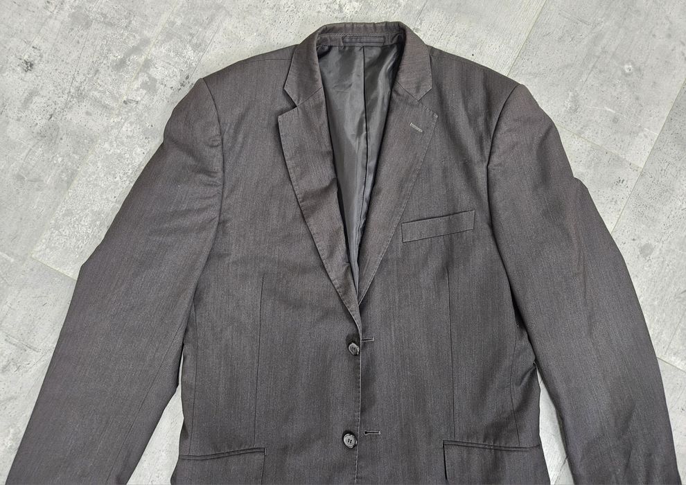 Szara grafitowa marynarka puere L-Xxl wiskoza męska oversize jacket bl