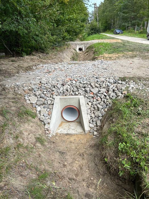 Prace ziemne przepusty niwelacja terenów