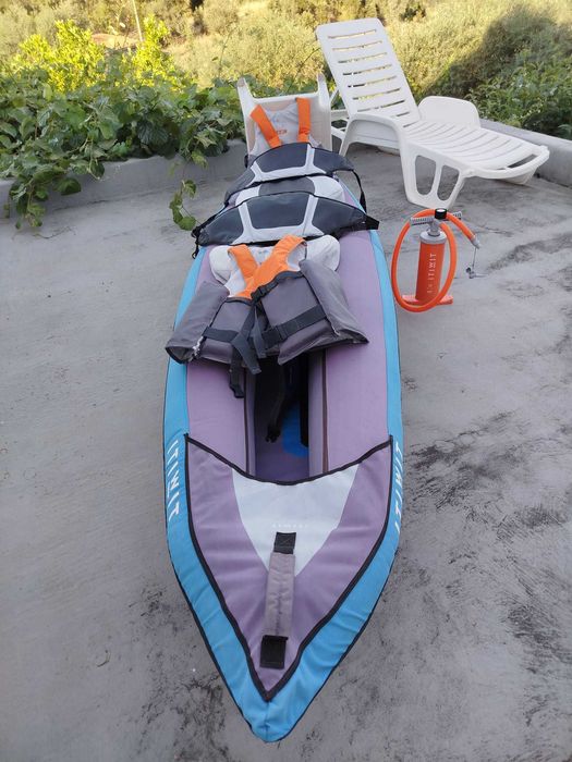 Kayak insuflável ITIWIT 2 lugares + 2 pagaias + bomba + 3 coletes