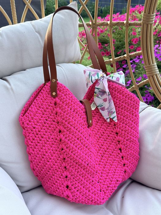 Torebka handmade shopperka duża