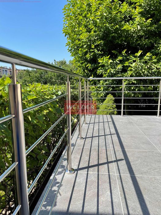 Balustrady ze stali nierdzewnej Barierka Szklana harfa malowane