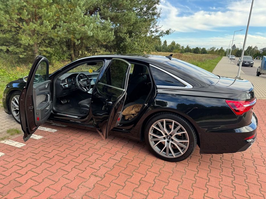 Audi A6 Limousine A6C8, PL, S line,skrętna oś, pneumatyka, webasto, dociągi