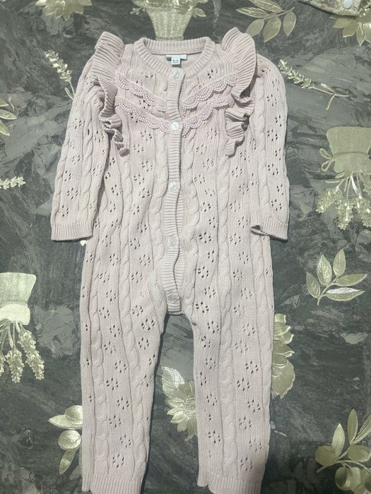 Комбінезон вязаний 6-9 міс для дівчинки
