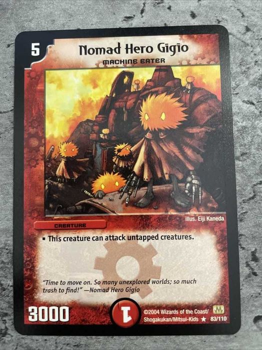 Nomad Hero Gigio 83/110 carta. Rara. NM. Duel Masters