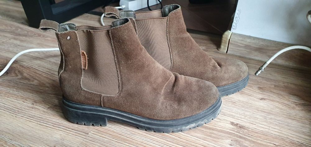 BIG STAR Skórzane męskie sztyblety w kolorze khaki  41 wkładka 26,5cm