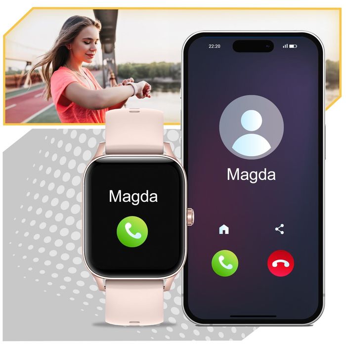 Smartwatch Premium dla Kobiet Multi Aplikacje ZESTAW PREZENTOWY PRO