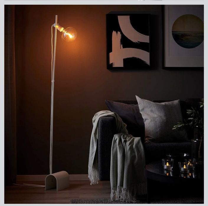 Ikea Harslinga dekoracyjna lampa podłogowa+zarówka LED Filament