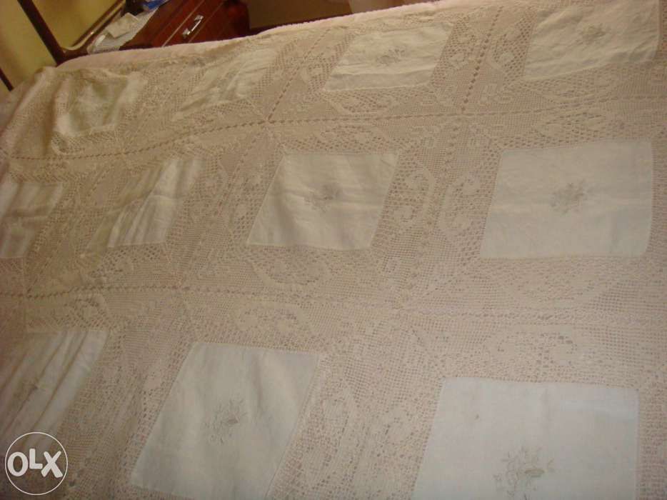 Colcha/toalha Renda e Linho423969639514787844