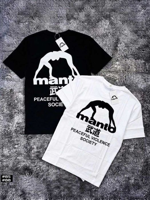 Новая футболка MANTO — Jiu Jitsu — Чорна / Біла — Манто Балаклава — ХС С М Л ХЛ