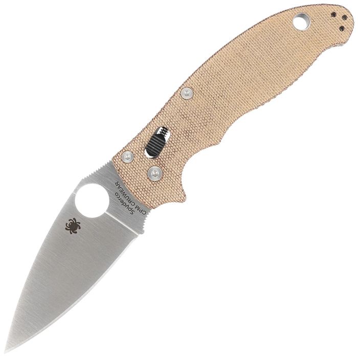 Nóż składany Spyderco Manix 2 Brown Canvas Micarta, Satin CPM Cru-Wear