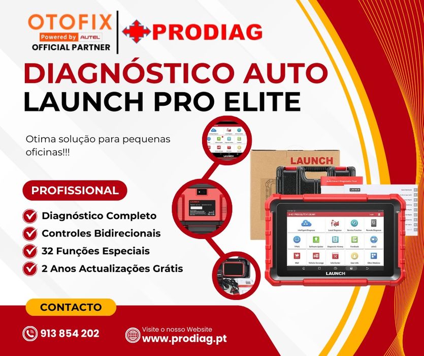 Máquina de diagnóstico automóvel multimarcas LAUNCH Pro Elite