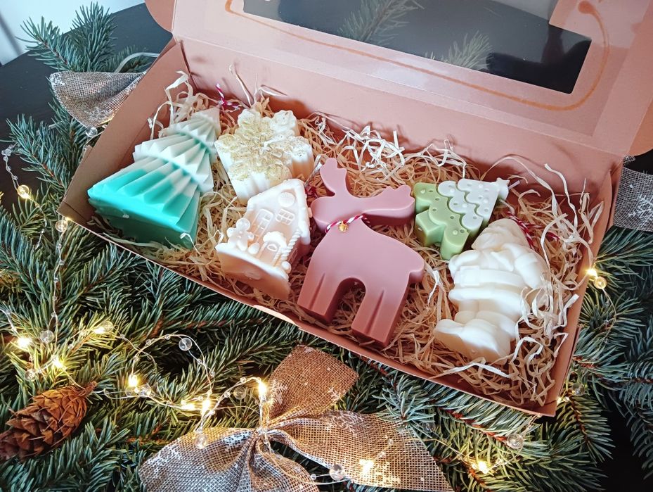 Duży box świece sojowe prezent 30cm