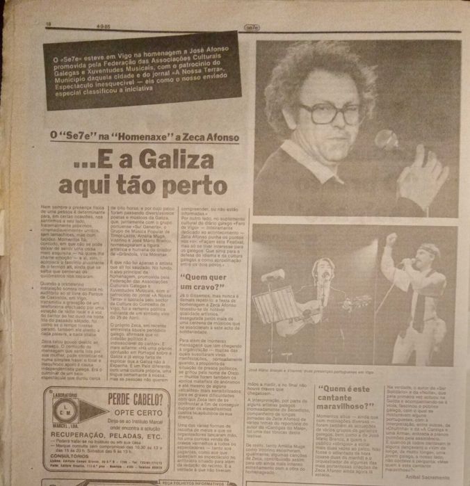 José Afonso	- - -		Se7e - nr. 378	- - - - -	Jornal