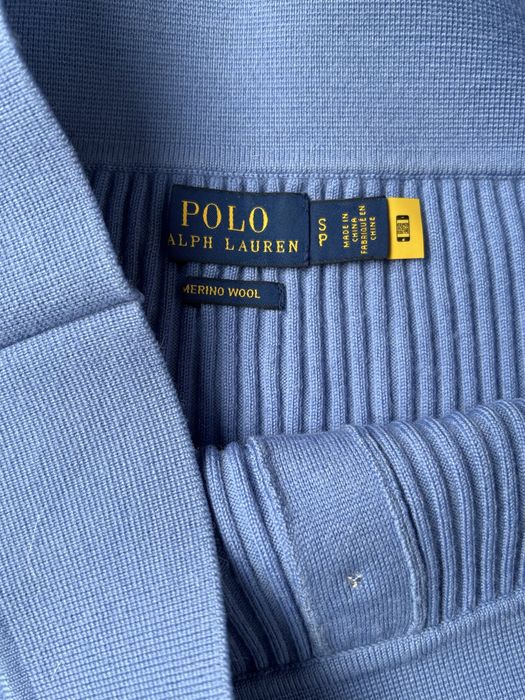 Polo Ralph Lauren NOWA spódnica midi prążkowana błękitna S Luxury