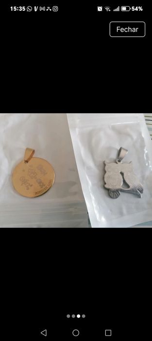 Pendentes novos em aço