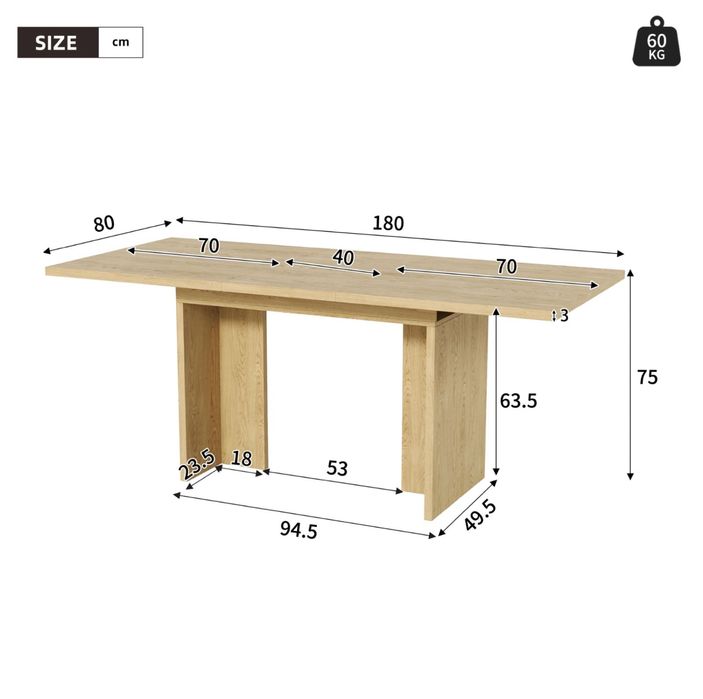 Mesa de jantar extensivel