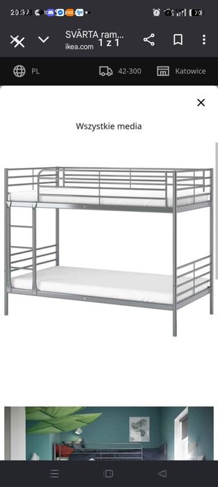 Łóżko piętrowe  stan dobry-