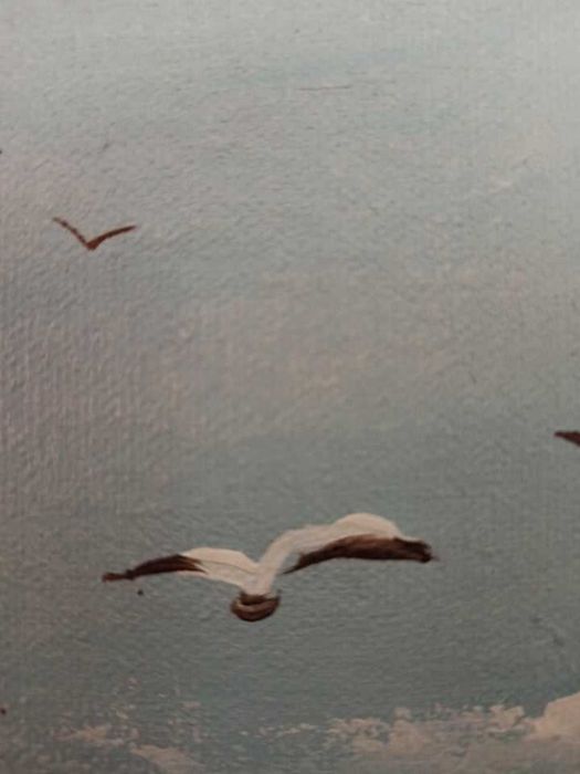 Oprawiony obraz malowany na płótnie