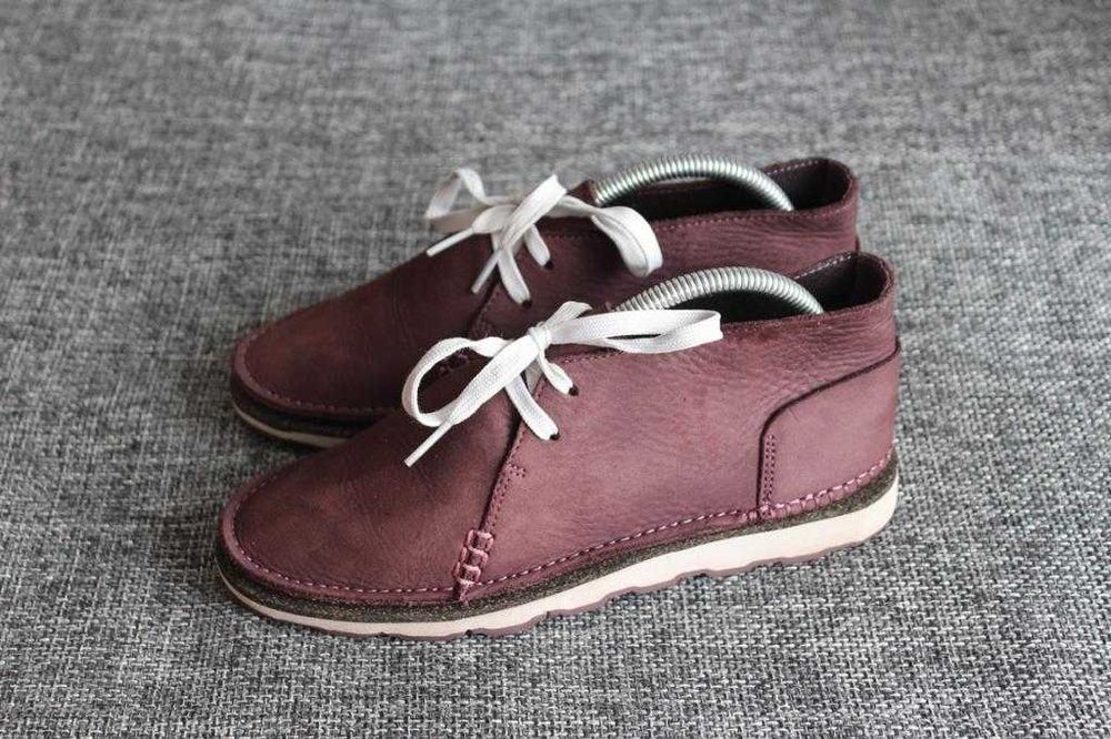 Низькі напів ботинки Clarks Оригінал Нат нубук 38.5р