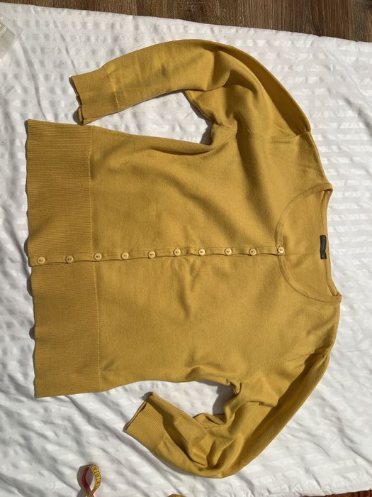 Sweter kardigan musztardowy rozmiar 42