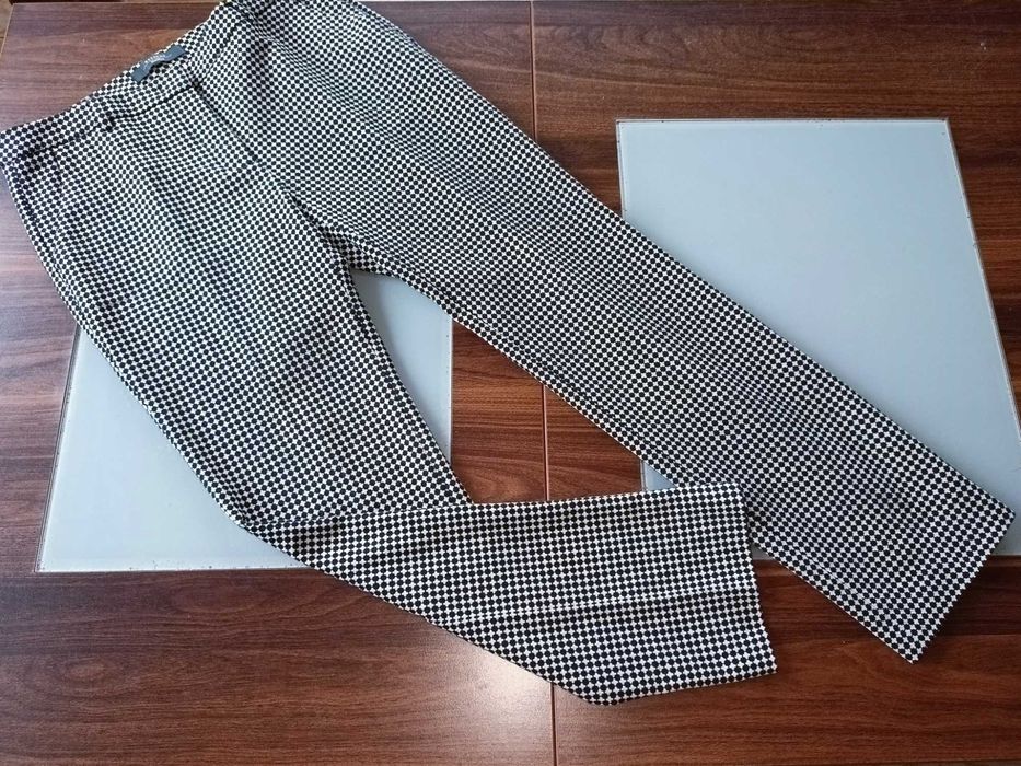 Max Mara kobiece cygaretki w pepitkę S