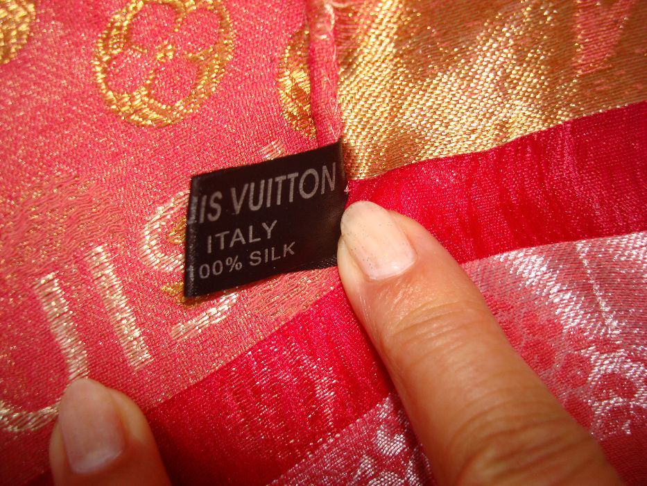 палантин Louis Vuitton шовк 100% 176*62см