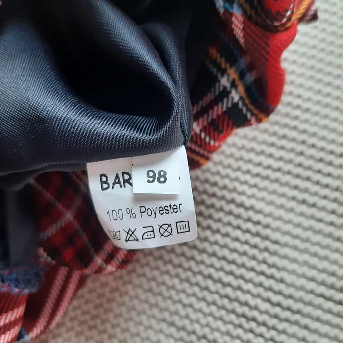 Spódnica święta Krata czerwona plisa 98