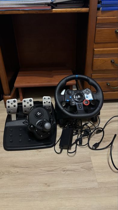 Volante g29 com pedais eshifter e caixa original