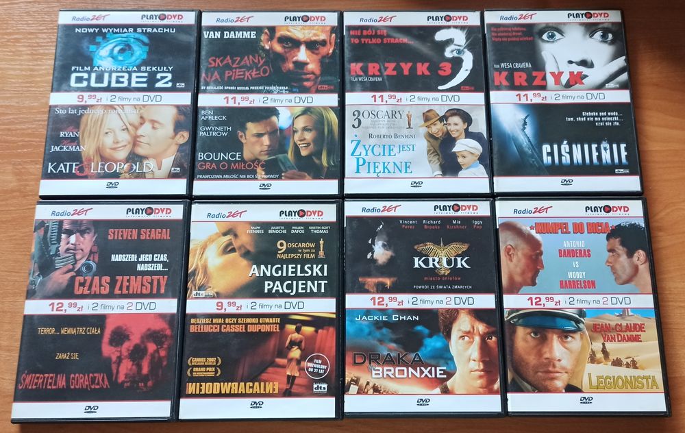32 filmy w 16 pudełkach kolekcja PLAY DVD